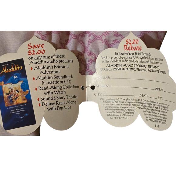 Vintage Disney Aladdin Jasmine Nightgown Girls SZ 14 Deadstock NOS 1994 - Picture 11 of 11